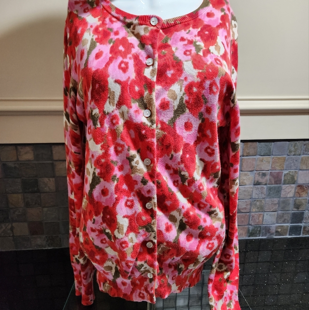 Lands' End 100% Supima cotton cardigan
